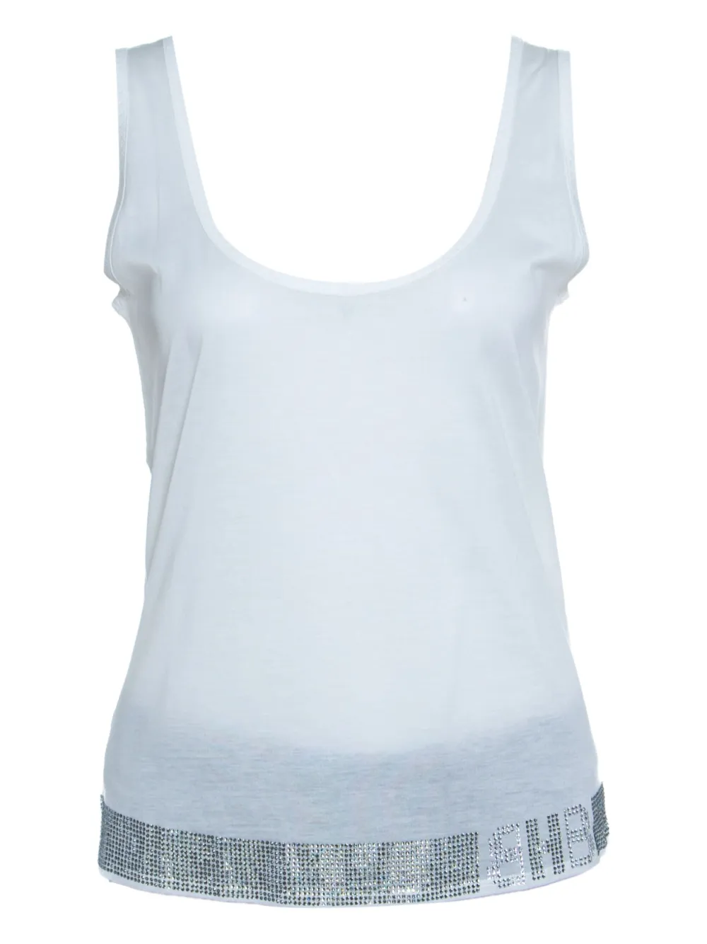 BOSS pre-owned crystal embellished tank top | White | Image 1