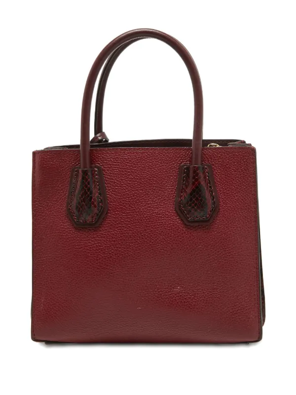 Michael Kors Vintage Tote Bag Mit Schlangenleder-Detail Rot