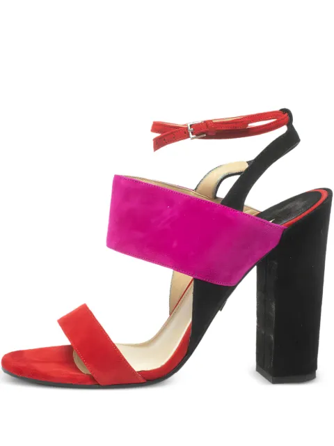 Paul Andrew pre-owned 120mm Xiamen block-heel colourblock sandals