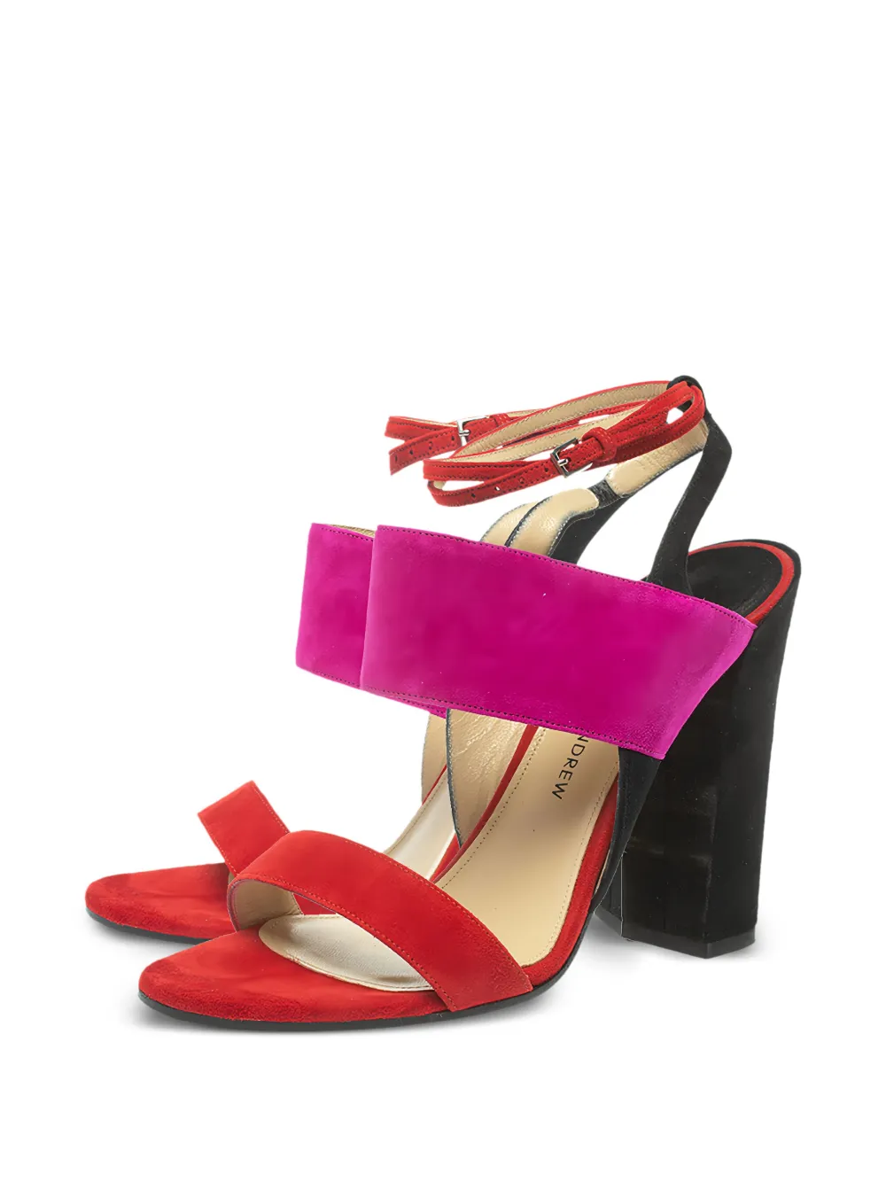 Paul Andrew pre-owned 120mm Xiamen block-heel colourblock sandals | Image 2