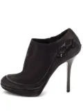 Christian Dior Pre-Owned 120mm bow-detail suede booties - Black