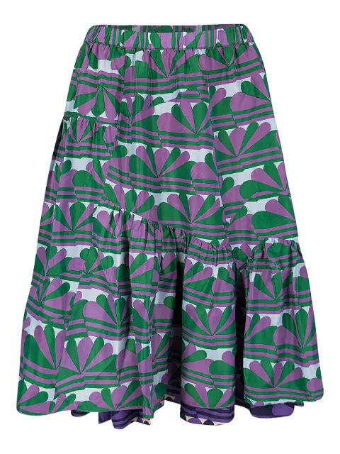 Marc Jacobs Vintage ruffled printed midi skirt