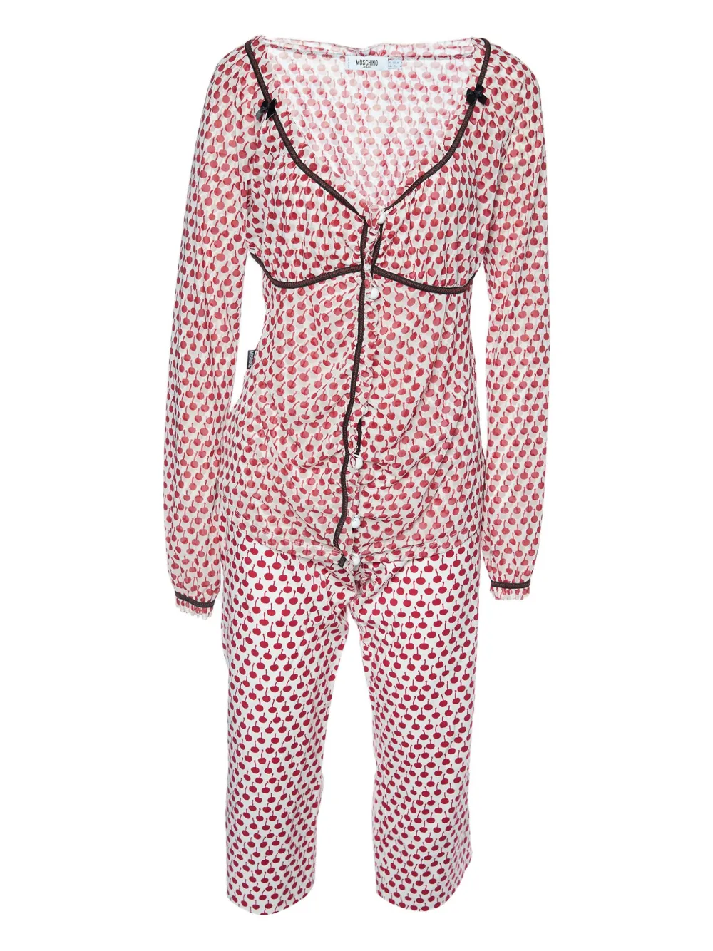 Pre-owned Moschino Apple-print Pajamas