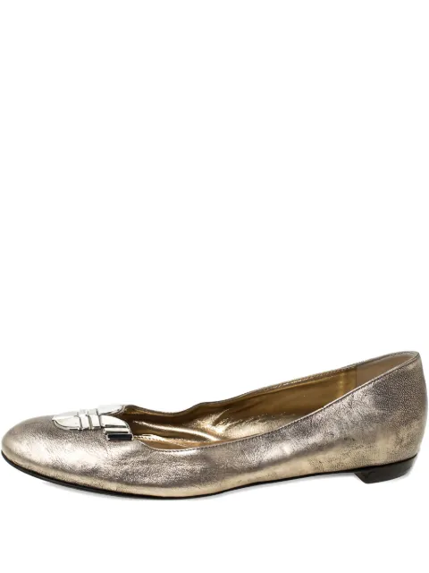 Sergio Rossi Vintage metallic ballet flats