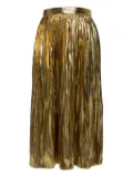 Mes Demoiselles pleated midi skirt - Yellow