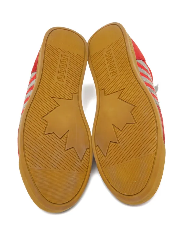 DSQUARED2 Suede Stripe Sneakers | Red | FARFETCH