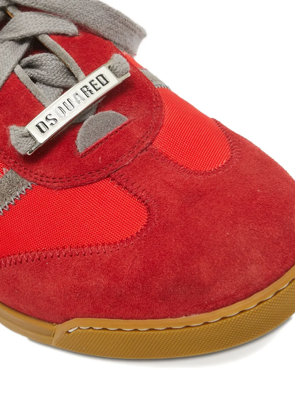 DSQUARED2 Suede Stripe Sneakers | Red | FARFETCH