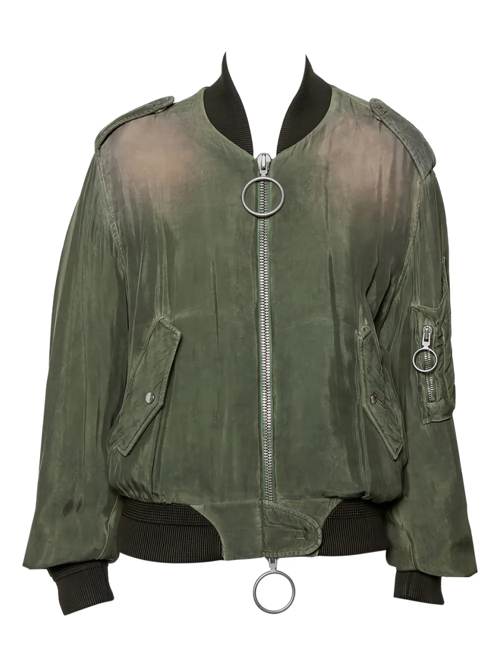 Off-White Pre-Owned ボンバージャケット - グリーン Off-White Pre-Owned ボンバージャケット - グリーン