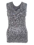 Zac Posen pre-owned sequin-embellished sleeveless top - Grey