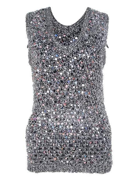 Zac Posen pre-owned sequin-embellished sleeveless top