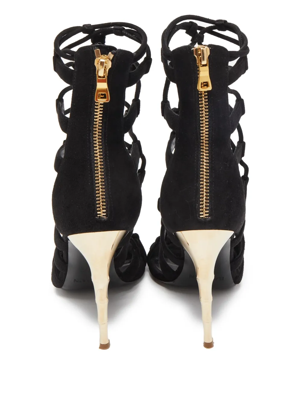 Balmain Pre-Owned 110MM Lace Metal Heel Sandals | Image 2