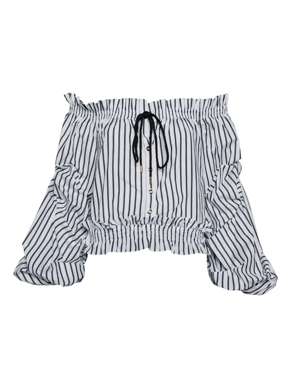 striped ruffle top