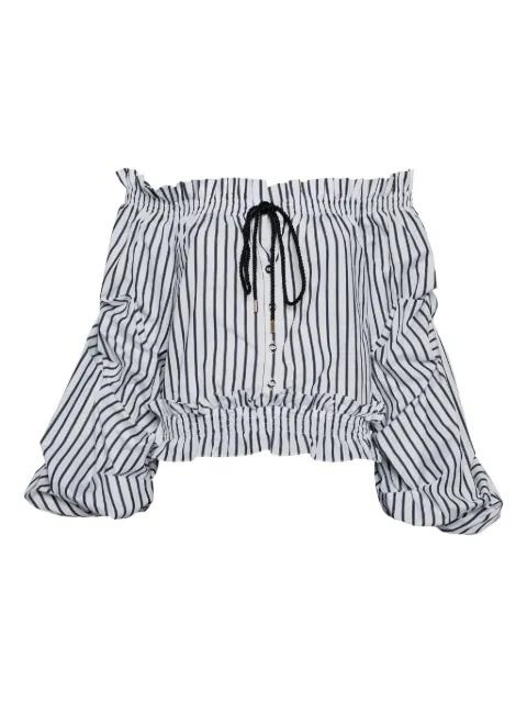 Caroline Constas striped ruffle top
