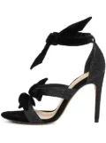 Alexandre Birman 110mm velvet bow-detail glitter sandals - Black