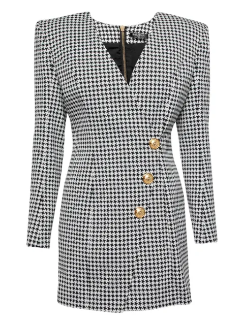 Balmain Pre-Owned houndstooth mini dress