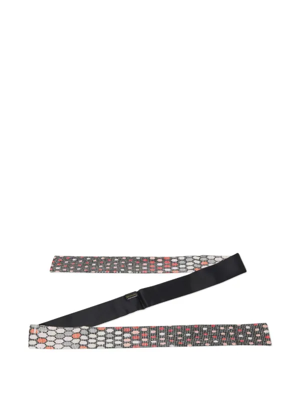 Bvlgari Pre-owned Geometric-print Silk Scarf in Black