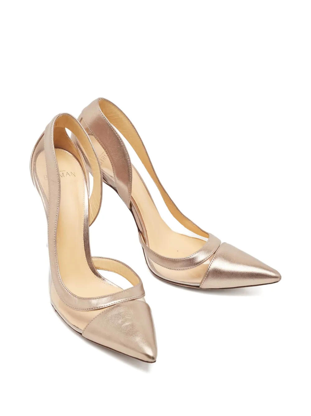 Alexandre Birman Leren pumps met uitgesneden details - Goud