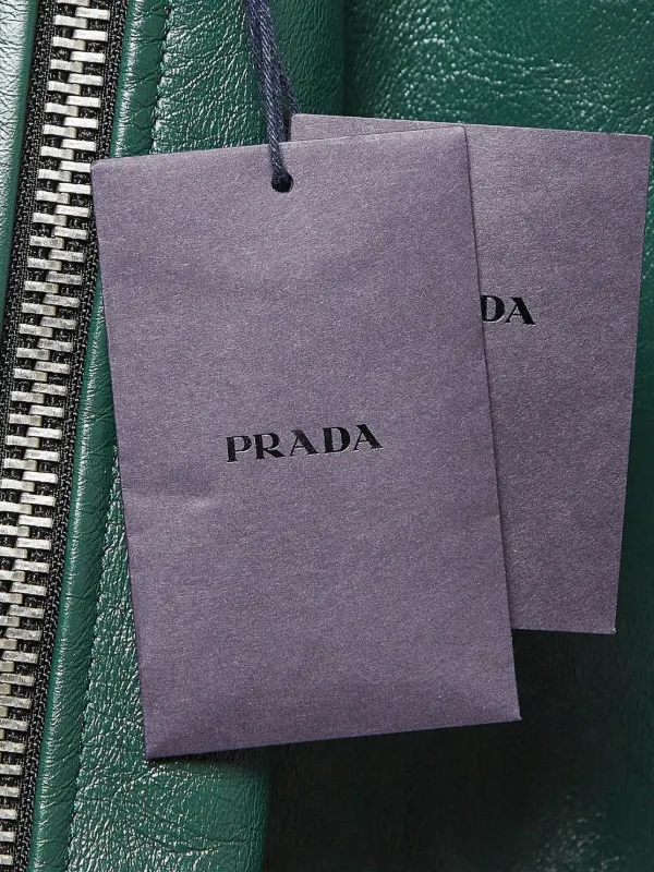 Prada Pre-Owned レザー ボンバージャケット | グリーン