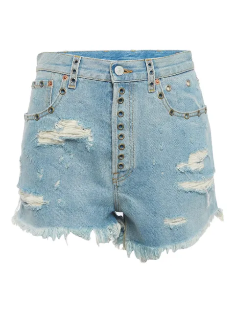 Gucci Pre-Owned short en jean à effet usé