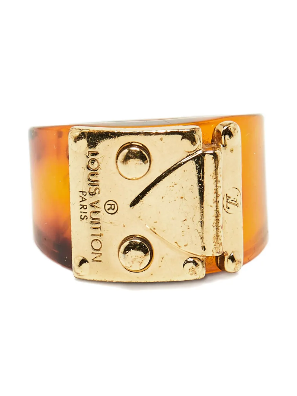 Louis Vuitton Pre-Owned logo-engraved ring - Oro