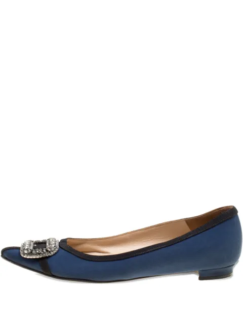 Manolo Blahnik Hangisi 晶饰扣环乐福鞋（典藏款）