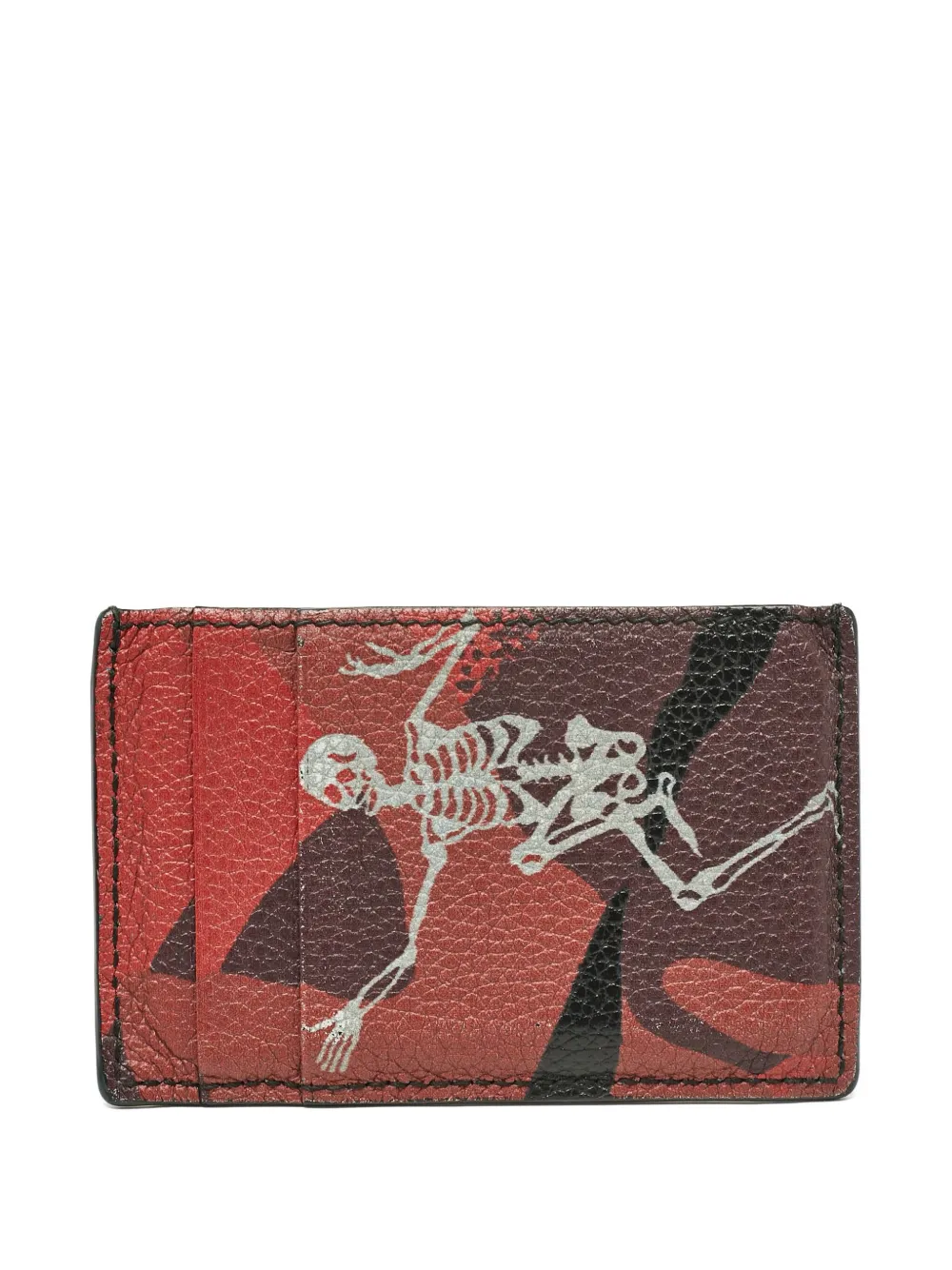 Alexander McQueen Pre-Owned skeleton-print leather cardholder | Image 2