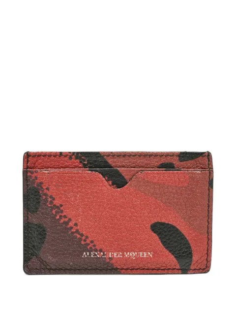 Alexander McQueen Pre-Owned 스켈레톤 프린트 레더 카드홀더