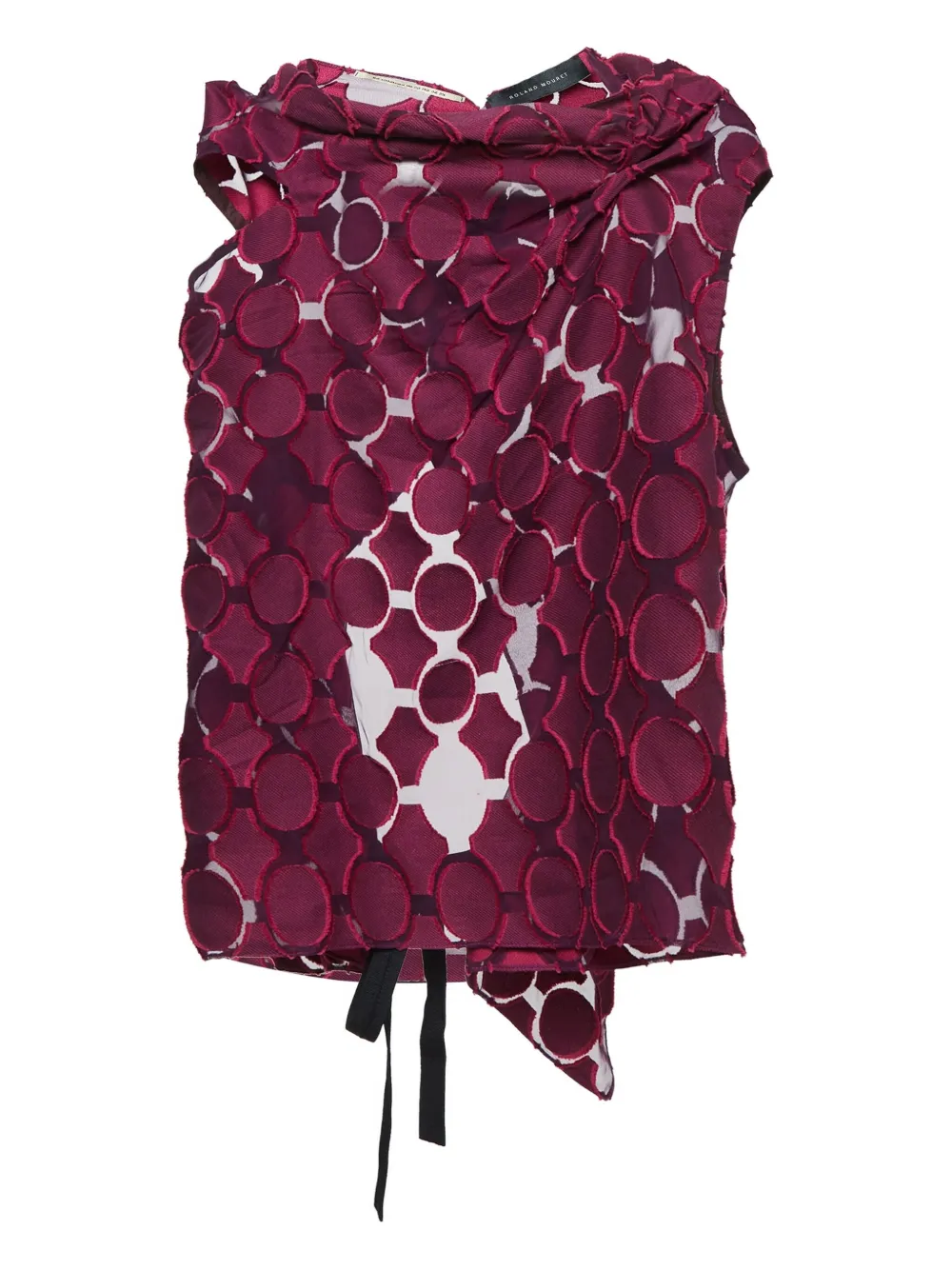 Roland Mouret pre-owned circle-patterned top - Pink
