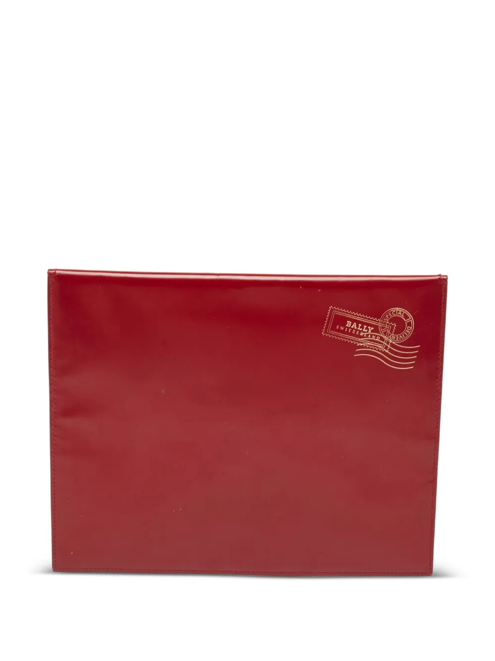 pre-owned flap leather clutch