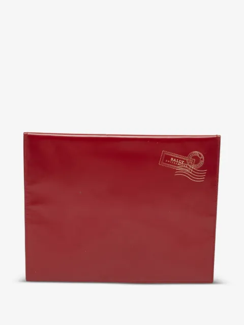 Bally Vintage pre-owned flap leather clutch