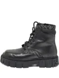 Fendi Pre-Owned monogram-pattern combat boots - Black