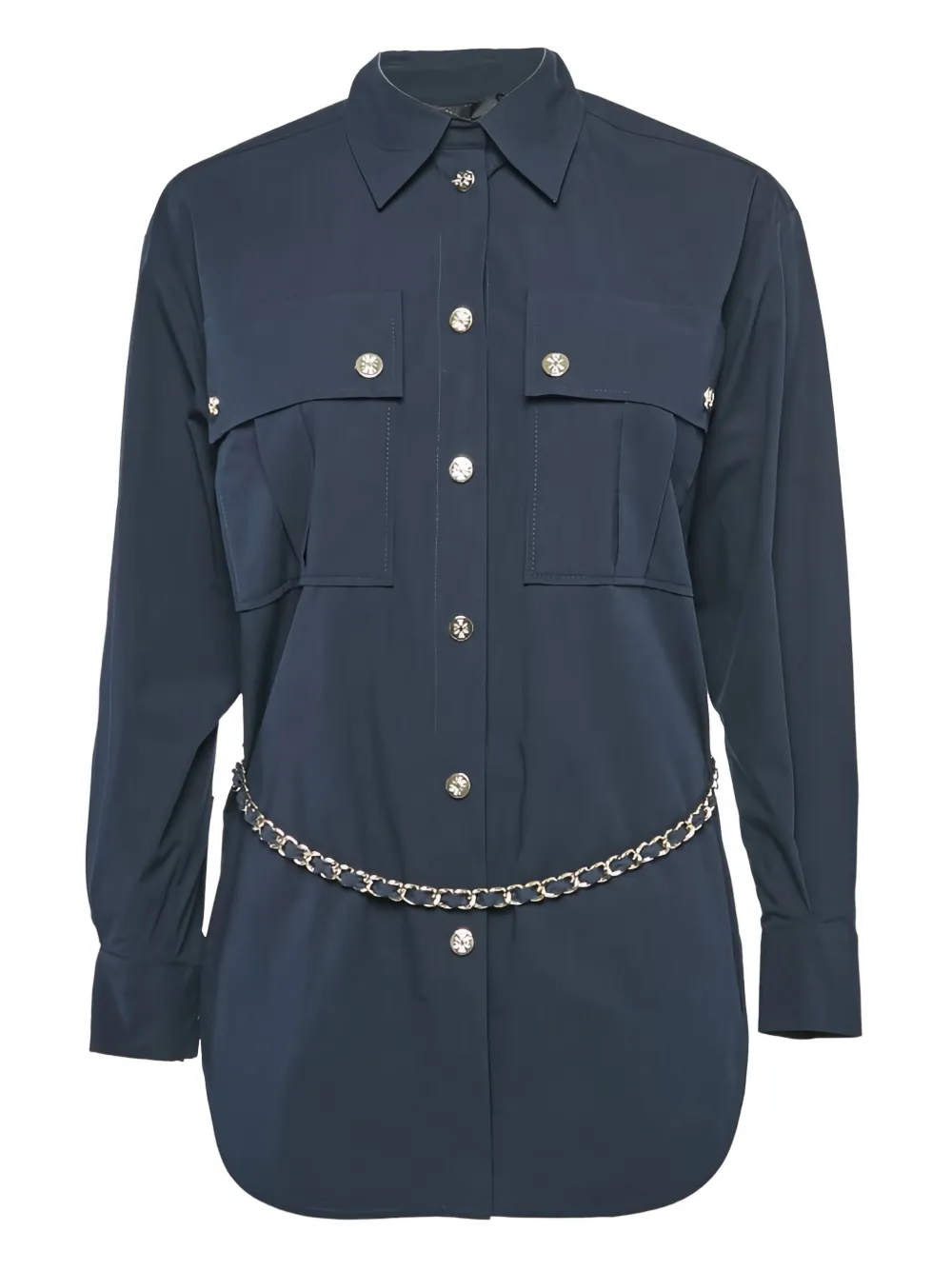 Maje camisa con detalle de cadena | azul | Image 1