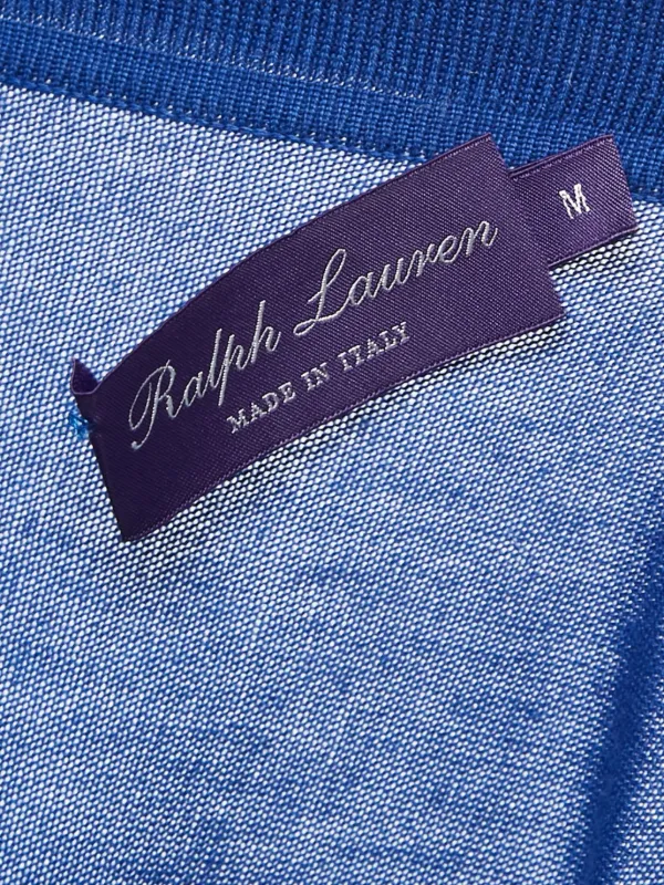 Ralph Lauren Purple Label long-sleeve Polo Shirt | Blue | FARFETCH AZ