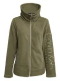 Calvin Klein high-neck logo-embroidered jacket - Green