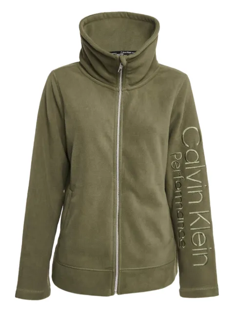 Calvin Klein high-neck logo-embroidered jacket