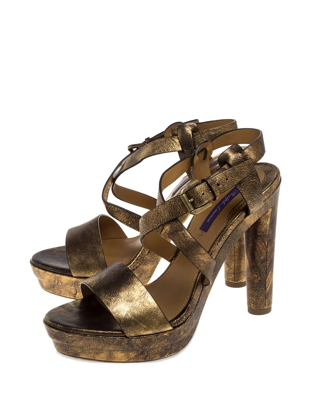 Polo Ralph Lauren Lakleren sandalen - Goud
