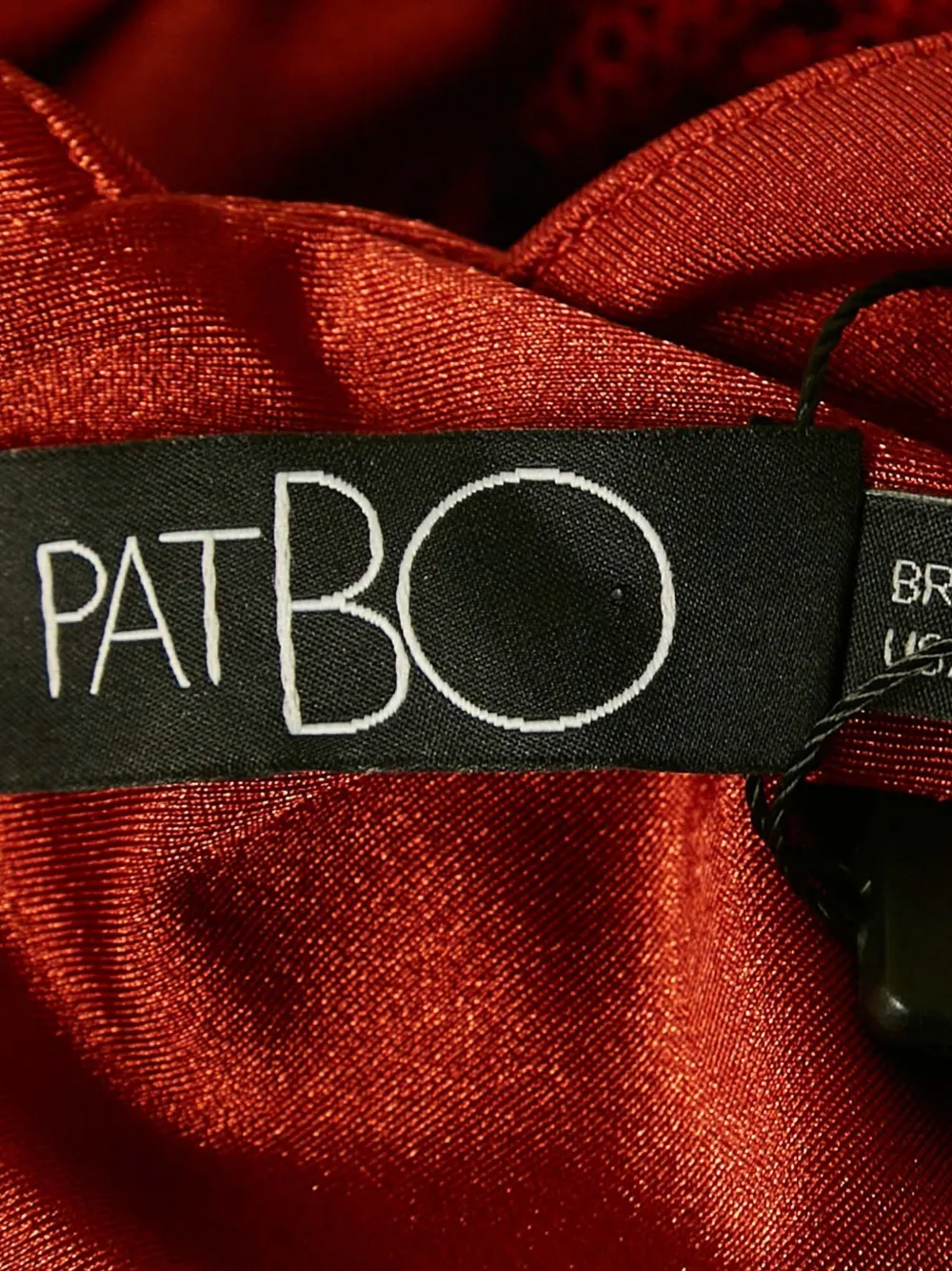 Pre-owned Patbo V-neck Bodysuit In Red