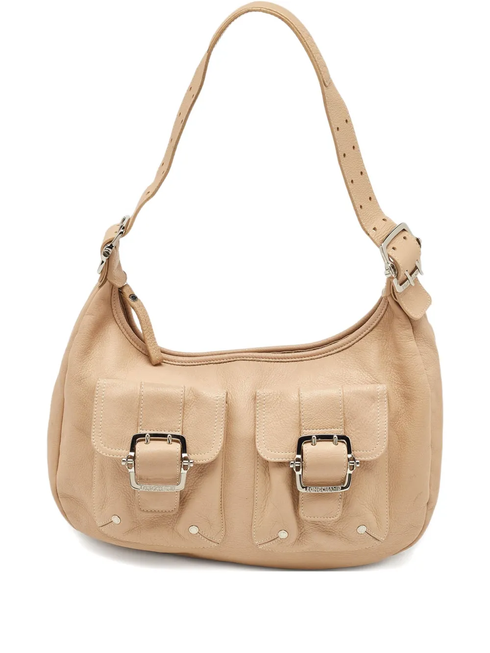 Longchamp pre-owned leather buckle-detail shoulder bag - ニュートラル Longchamp pre-owned leather buckle-detail shoulder bag - ニュートラル