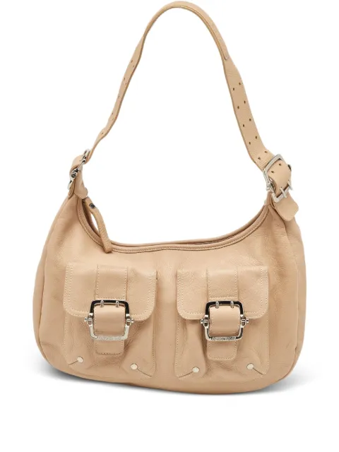 Longchamp pre-owned leather buckle-detail shoulder bag