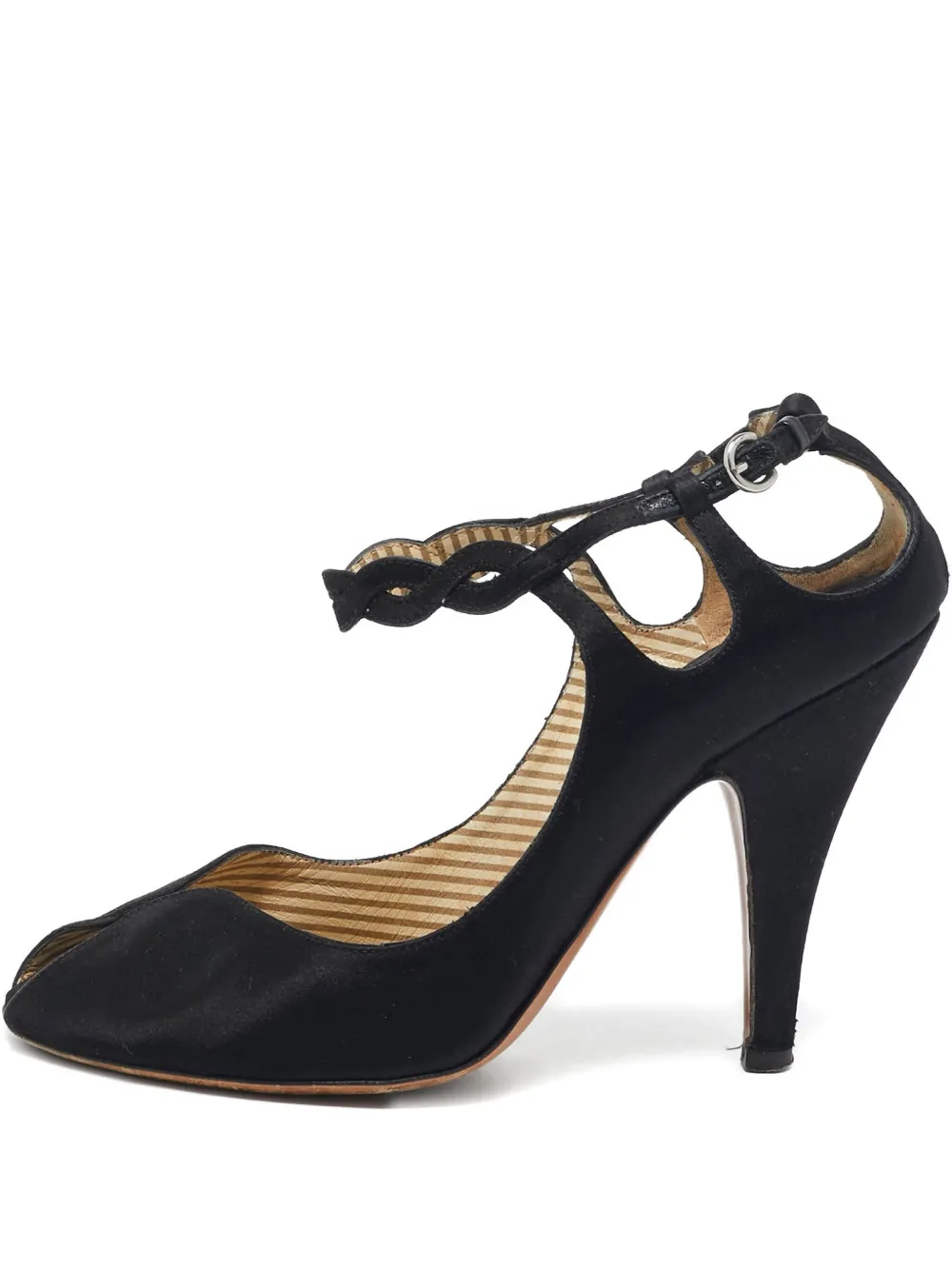 100mm satin peep-toe sandals