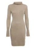Oscar de la Renta Pre-Owned turtleneck cashmere midi dress - Neutrals