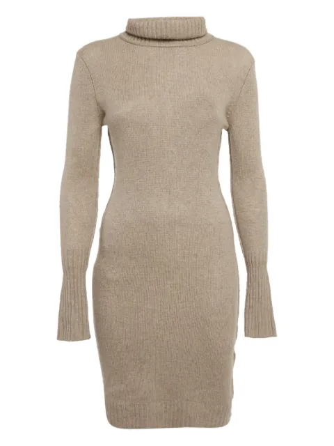 Oscar de la Renta Pre-Owned turtleneck cashmere midi dress