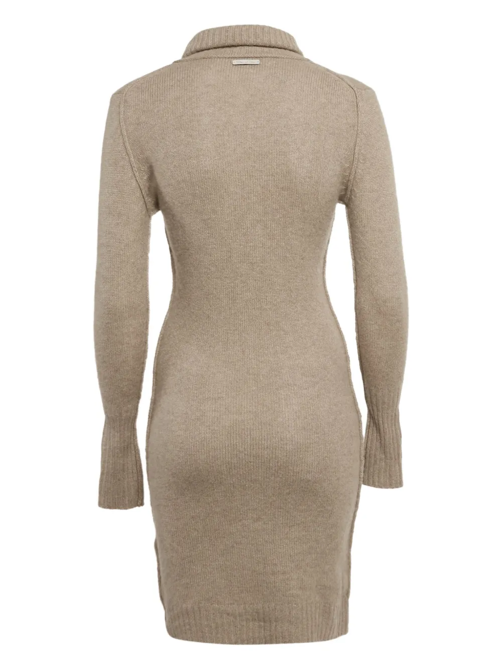 Oscar de la Renta Pre-Owned Kasjmier jurk met col - Beige