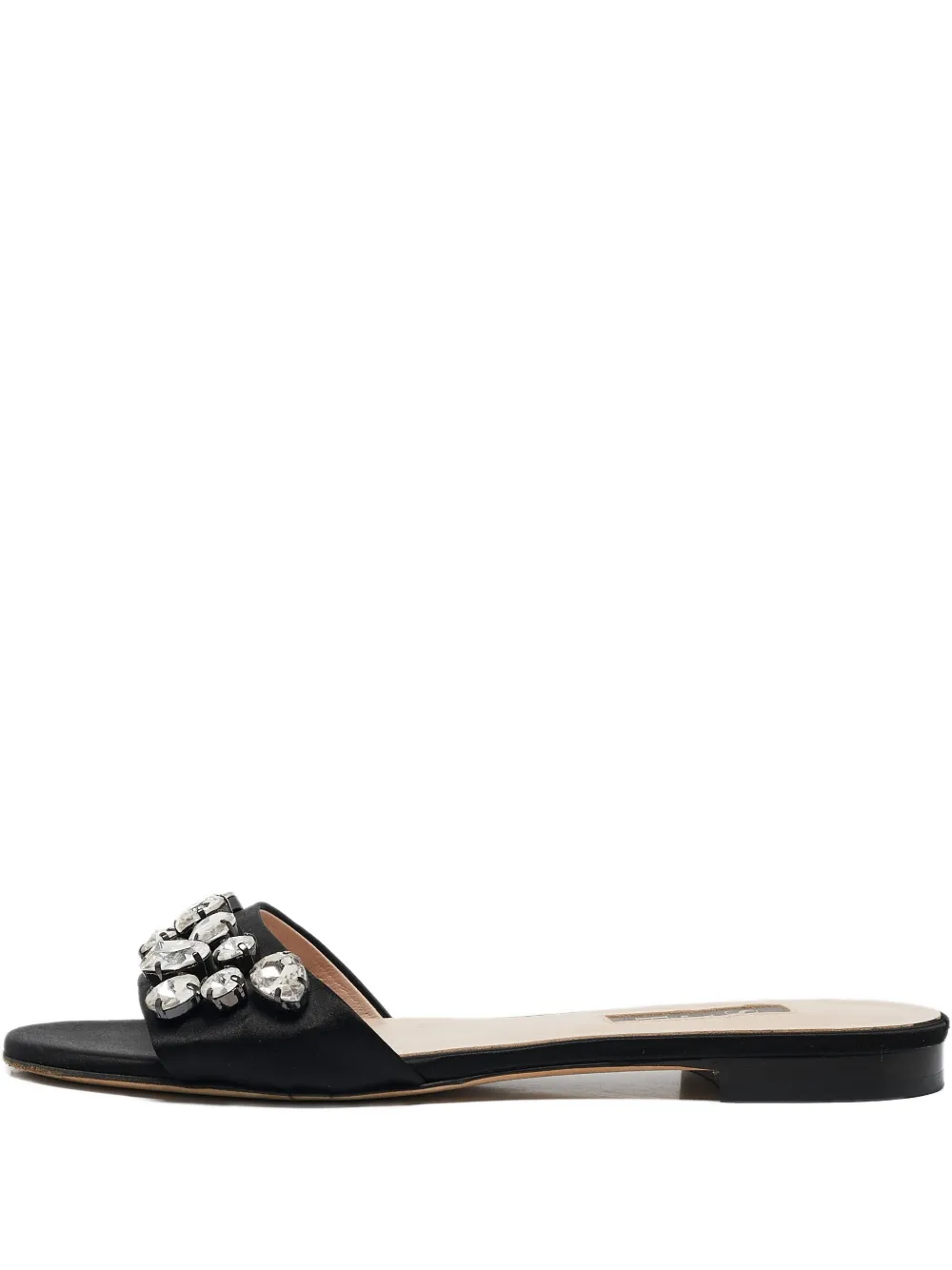 SJP by Sarah Jessica Parker crystal-embellishment satin sandals - ブラック SJP by Sarah Jessica Parker crystal-embellishment satin sandals - ブラック