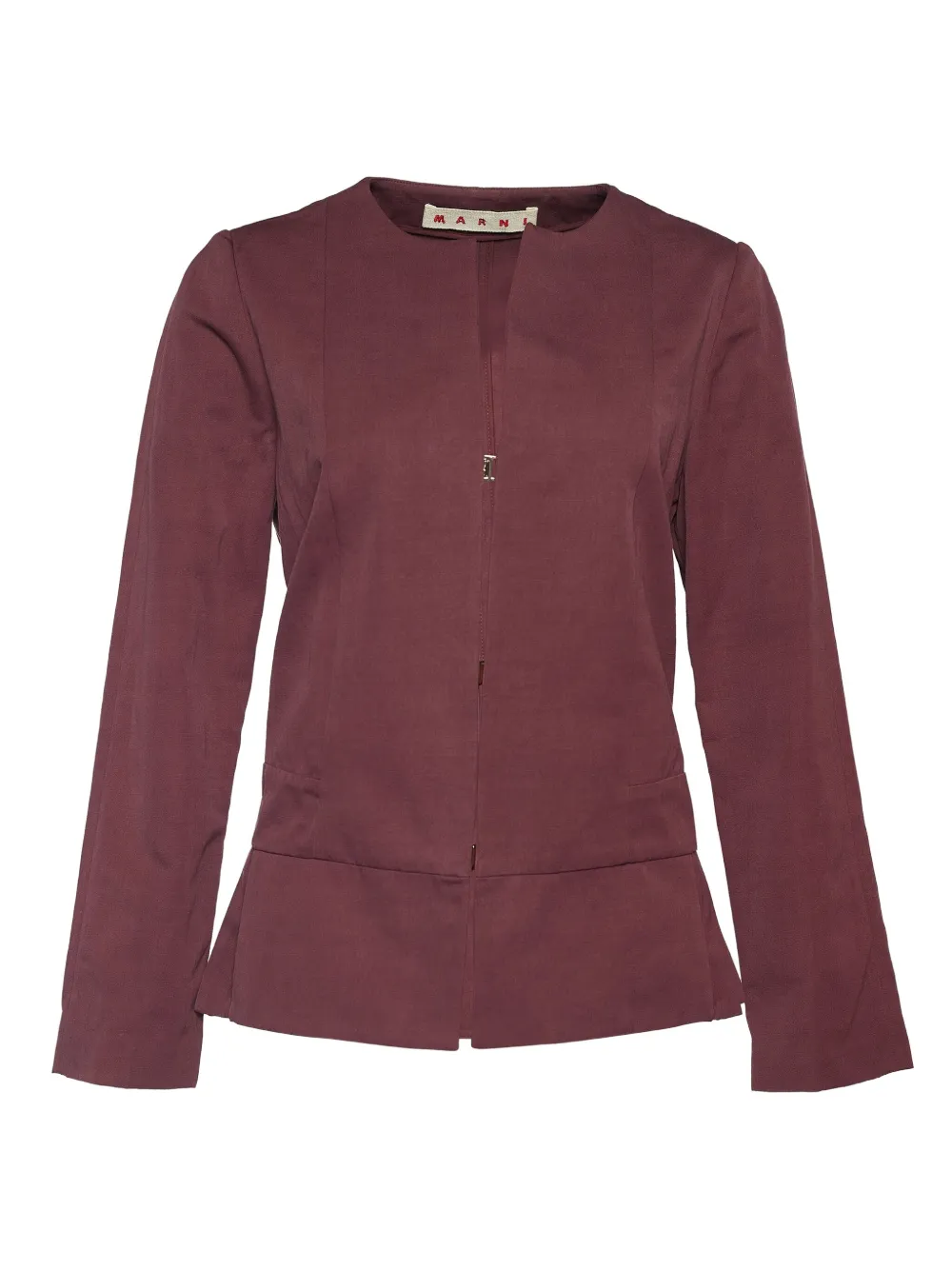 Pre-owned Marni Peplum Hook Jacket In Red