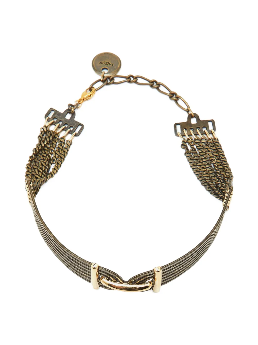 Lanvin Pre-Owned chain-detail choke necklace | Gold | Image 1