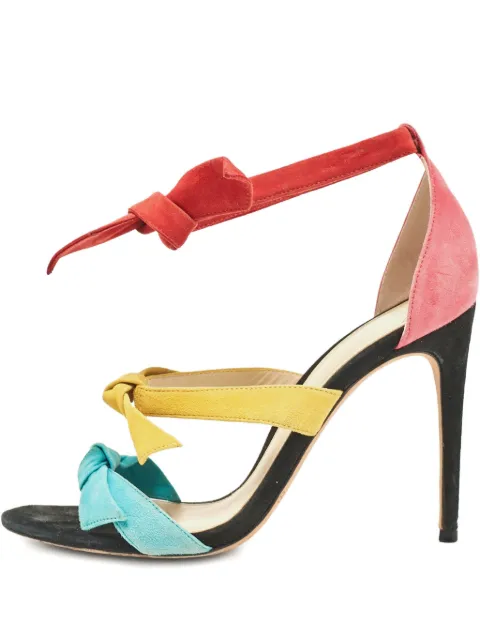 Alexandre Birman 100mm bow suede sandals