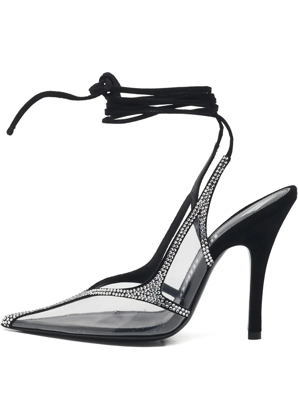 The Attico 115mm Venus crystal-embellished pumps | Black | Image 1
