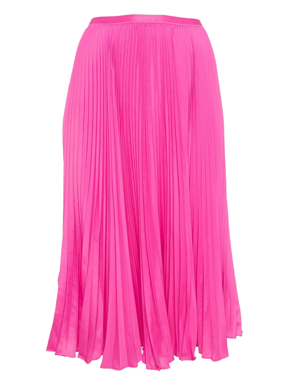 Pre-owned Polo Ralph Lauren Pleated Midi Skirt In Pink