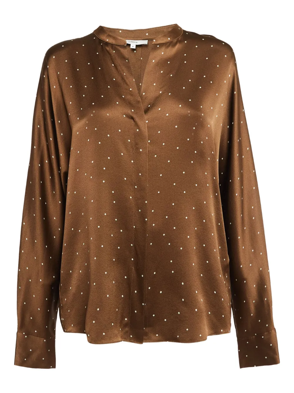 Vince polka dot satin shirt | Brown | Image 1